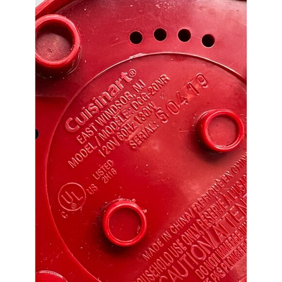 Cuisinart Coffee Bar Coffee Grinder Red Model DCG-20NR Stainless Blades & Bowl - Picture 3 of 13